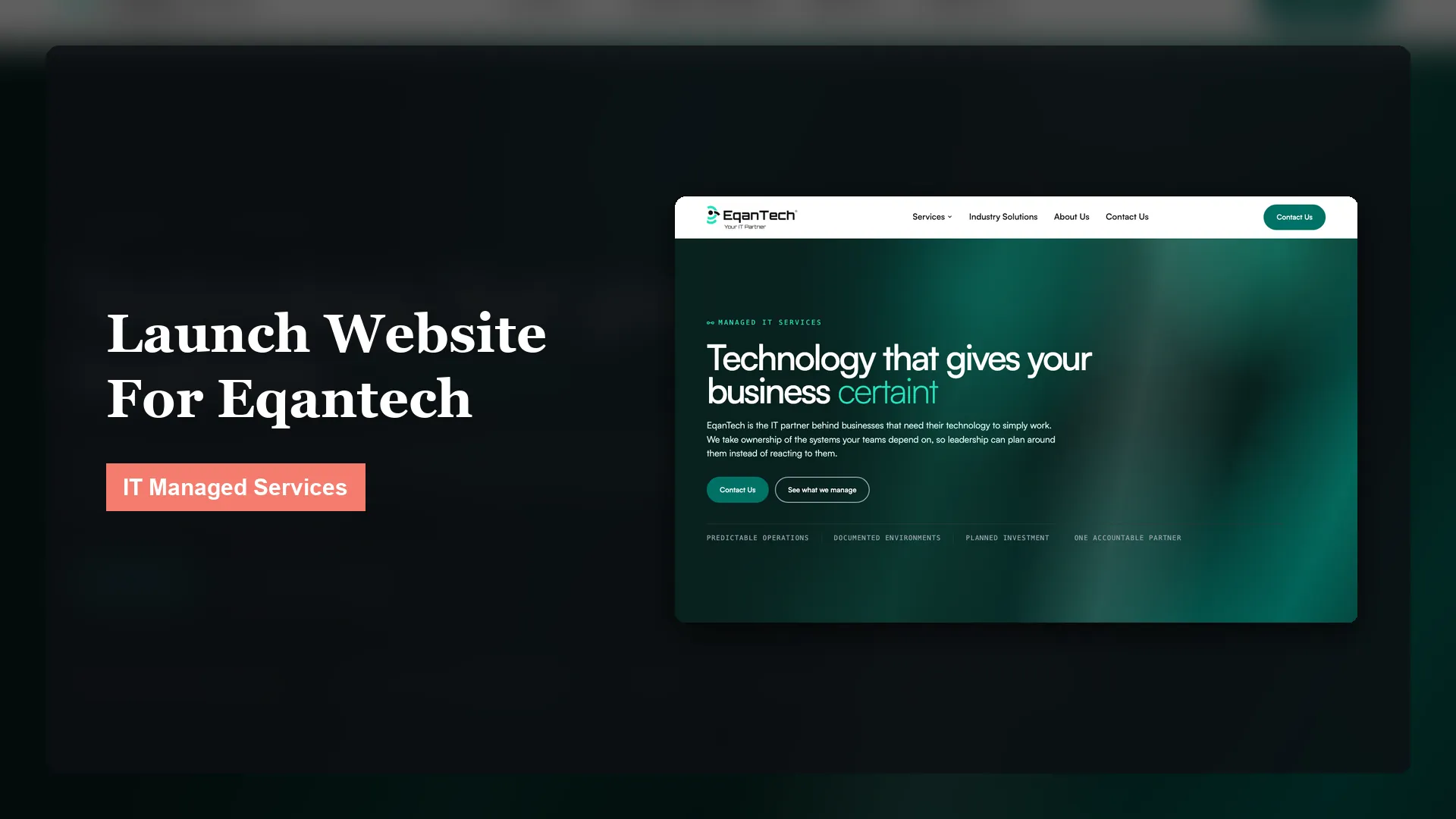 A Launch-Day Website For Eqantech